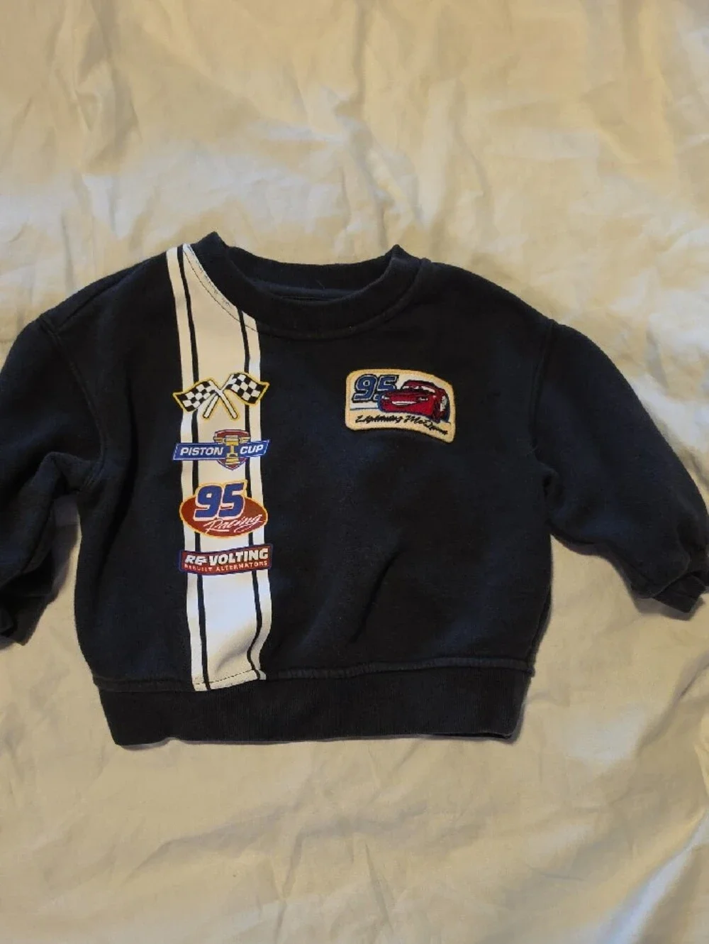 GAP Disney Black & White Kids Sweatshirt and Joggers Set - Lightning McQueen